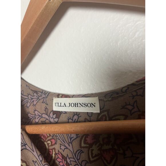 Ulla Johnson Women’s Sz 0 Multicolor Flutter Sleeve Floral Silk Top - Picture 6 of 6